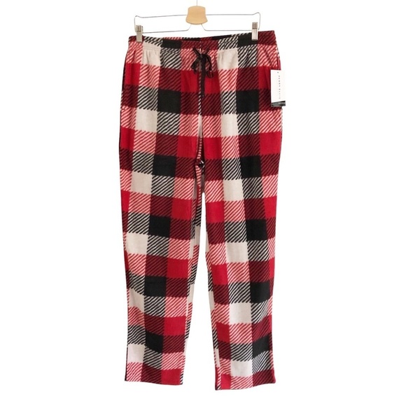 Perry Ellis Buffalo Plaid Lounge Pants Rio Red Size Large - Picture 1 of 8